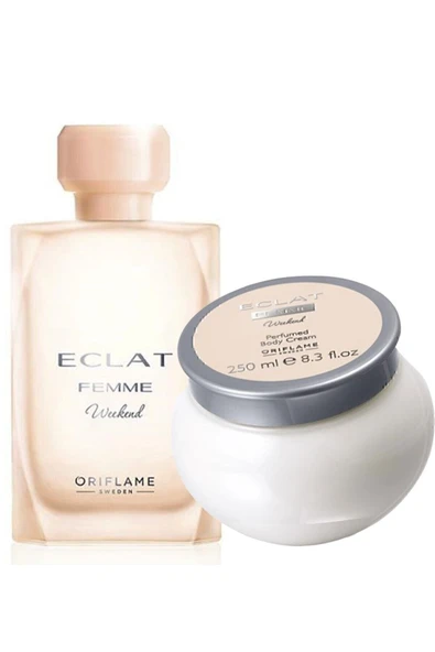 Eclat Femme Weekend Edt 50 ml Kadın Parfüm Ve Vücut Krem Seti(%100 ORJİNAL,BARKOTLU ÜRÜN)