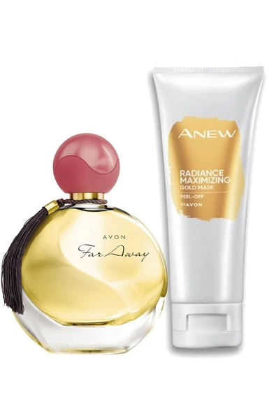 Far Away Kadın Parfüm Ve Anew Radiance Maximising Gold Yüz Maske Seti - 2