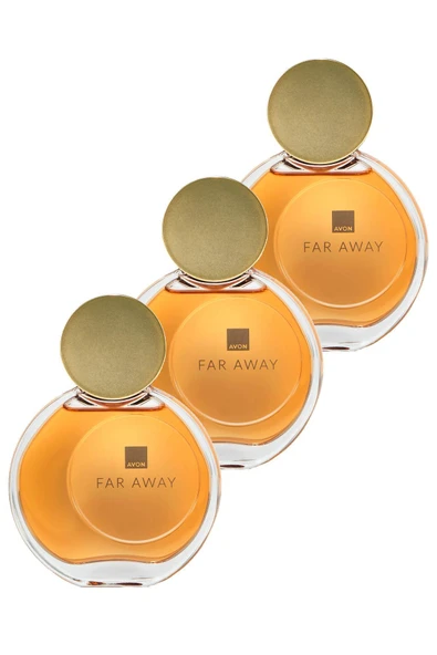 Far Away Kadın Parfüm Edp 50 Ml. Üçlü Set