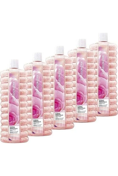 L'amour Sunrise Gül Ve Kehribar Kokulu Banyo Köpüğü 1 Lt. Beşli Set