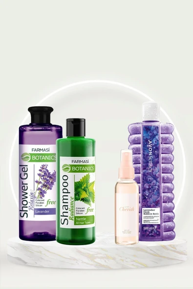 Avantajlı Bakım Seti (Avon Banyo Köpüğü-Botanik Isırgan Şamp -Botanik Duş Jeli-Kadın Vücut Spreyi)