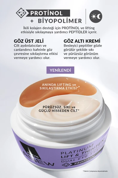 Anew Platinum Lift ve Tighten Dual Eye System 20 Ml. Üçlü Set - 5