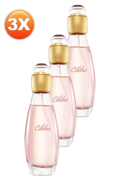 Celebre Kadın Parfüm Edt 50 Ml. Üçlü Set - 3