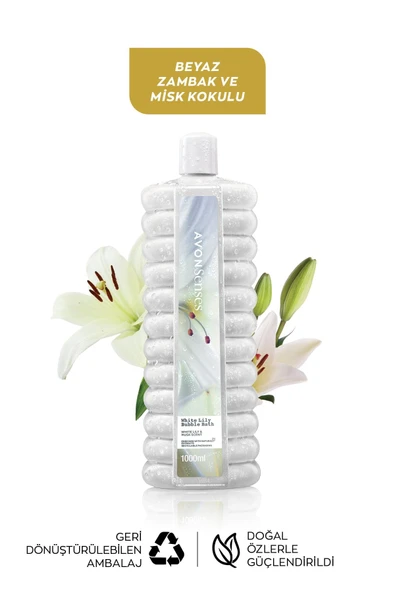 Bubble Bath Beyaz Zambak Kokulu Banyo Köpüğü 1lt 3'lü Paket - 3