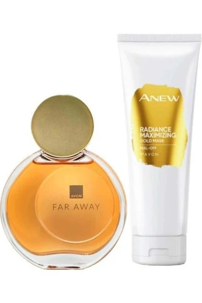 Far Away Kadın Parfüm Ve Anew Radiance Maximising Gold Yüz Maske Seti - 1
