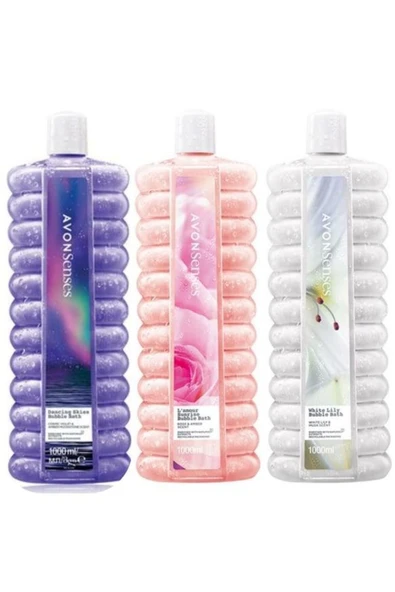 Senses Menekşe,gül Kehribar,beyaz Zambak Kokulu 1 Lt Banyo Köpüğü Seti