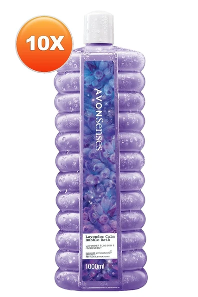 Senses Lavender Calm Lavanta Kokulu Banyo Köpüğü 1 Lt. Onlu Set