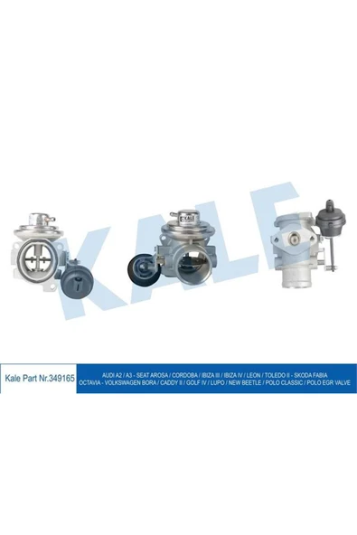 KALE 349165 Egr Valfı Vw Bora (99-05)-caddy Iı (96-04)-golf Iv -polo (96-02)-a3 (96-03)-cordoba-ıbıza 1,9tdı ürün görseli 1