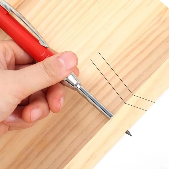 Ayt Sunup SN-27134 Marangoz Derin Dip Konum Delik İşaretleme Kurşun Kalemi İnce Uçlu Usta Kalemi - 3