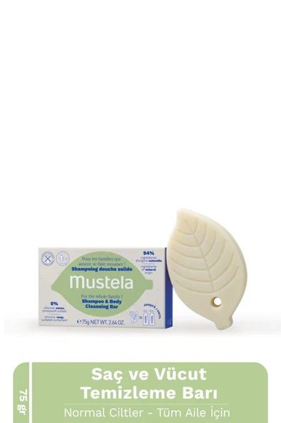 Mustela Şampuan & Vücut Temizleme Barı 75 gr - SKT: 03/2026