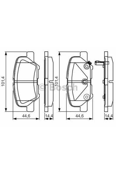 Bosch 0986495358 Fren Balatası Arka 4008 12- / C4 Aircross 12- / Mazda 6 13- / Asx 10- Outlander 12- ürün görseli 1