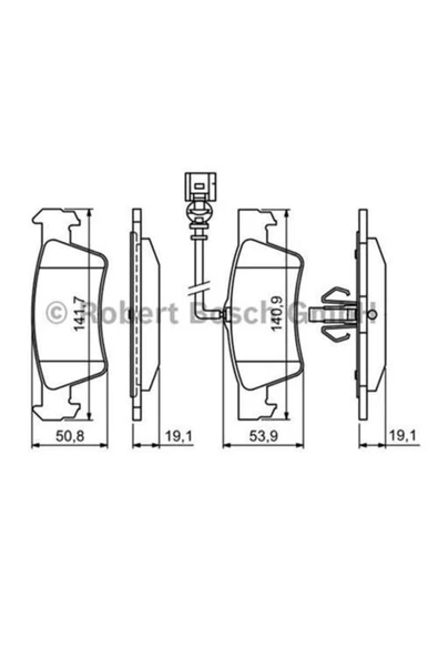 Bosch 0986495115 Fren Balatası Arka Touareg 7l 03- Uyumlu ürün görseli 1