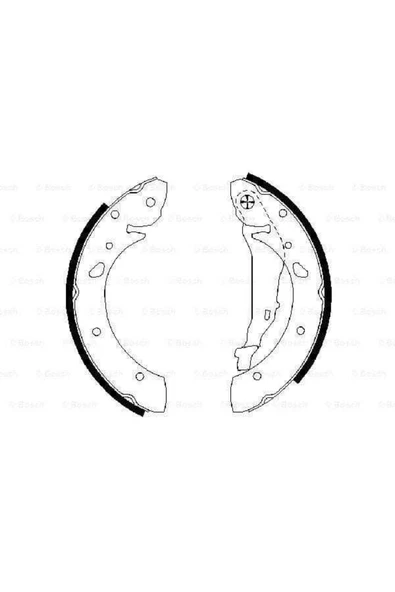 Bosch 0986487572 Pabuçlu Balata 228×36mm Avensis 00- ürün görseli 1