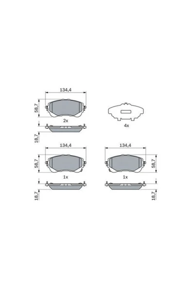 Bosch 0986424898 Ön Balata Corolla 1.6 Vvtı-1.8 Vvtı Hybrid 2019 446502470 - 1
