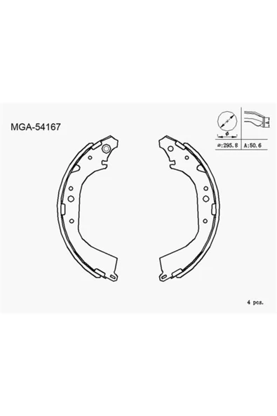 MGA 54167 Kampana Balata Taro 89-97 / Hı-Ace 84-95 Land Cruiser 84-96 Lıte-Ace 85- 4 Runner 95-02 Hı ürün görseli 1