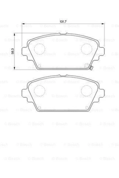 Bosch 0986424663 Fren Balatası Ön Accord 98-02 / Primera P12 03-10 ürün görseli 1