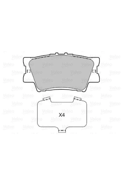 VALEO 598819 Fren Balatası Arka Rav4 06-12 ürün görseli 1