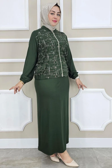 KADIN DESENLİ TESETTÜR TAKIM - 3