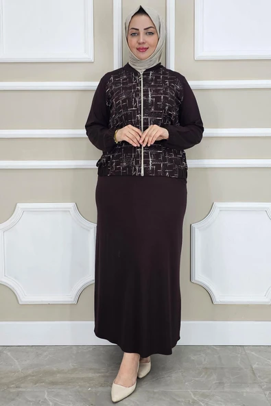 KADIN DESENLİ TESETTÜR TAKIM - 4
