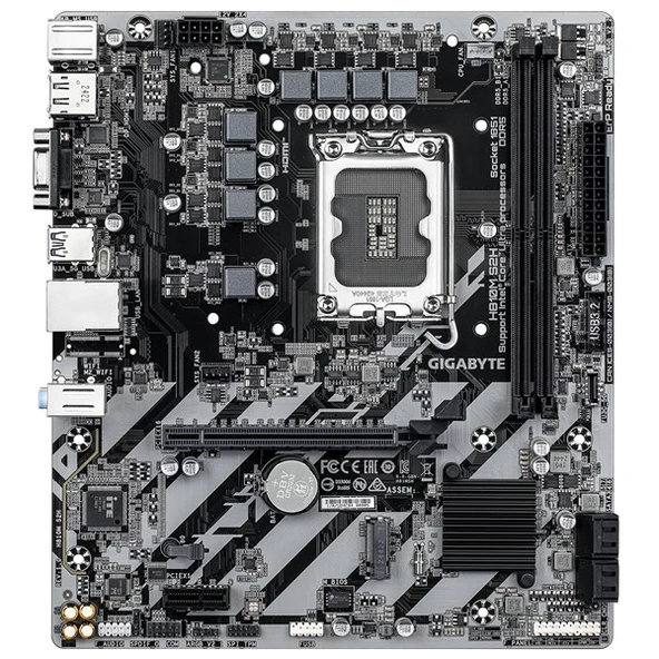 GIGABYTE H810M S2H DDR5 HDMI-DP PCIE 4.0 1851P mATX - Resim 2