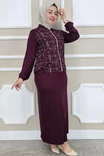 KADIN DESENLİ TESETTÜR TAKIM - 2