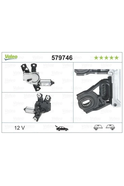 VALEO 579746 Silecek Motoru Arka Vw Tıguan 5n 2007 ürün görseli 1