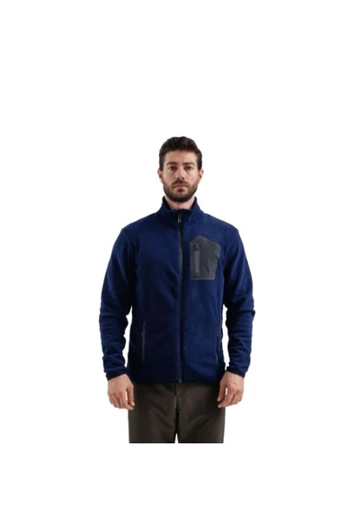 Erkek Fermuarlı Polar 2312003-411 Mavi