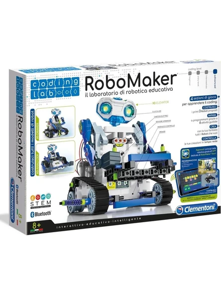 Clementoni RoboMaker, Eğitici Robotbilim Laboratuvarı Birleştirilebilir Kodlama Seti 8+ Yaş