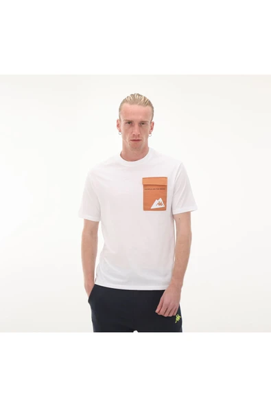 321W7ZW-001 Kappa Maska Erkek T-Shirt Beyaz