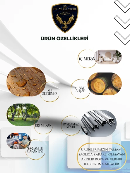 Paslanmaz Çelik Kaseli Kedi Köpek Mama ve Su Kabı Standı  Ahşap Gövde, Kaymaz Tabanlı - 3