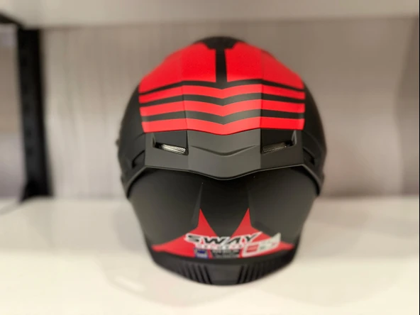KASK SWAY SW 867 BLADE Black/Red Full Face - Resim 4