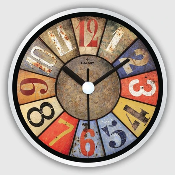 Galaxy Mıknatıslı Buzdolabı Saatleri, Yuvarlak, 10 cm - 2