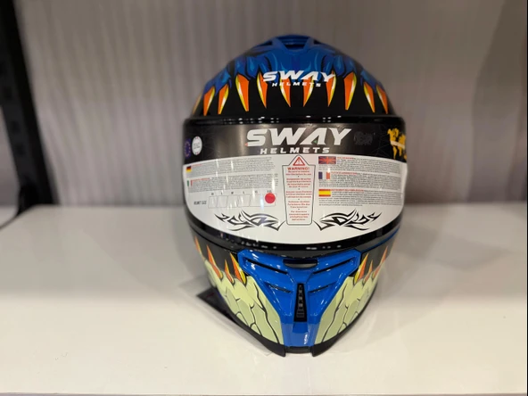 KASK SWAY SW 867 STORM Blue Full Face - 4
