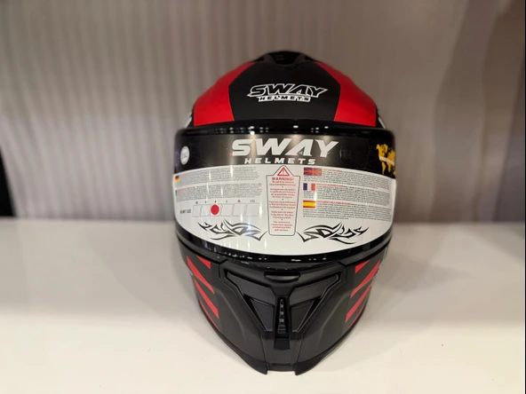 KASK SWAY SW 867 BLADE Black/Red Full Face - Resim 3