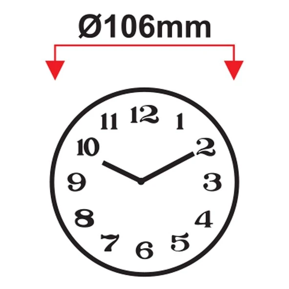Galaxy Mıknatıslı Buzdolabı Saatleri, Yuvarlak, 10 cm - 7