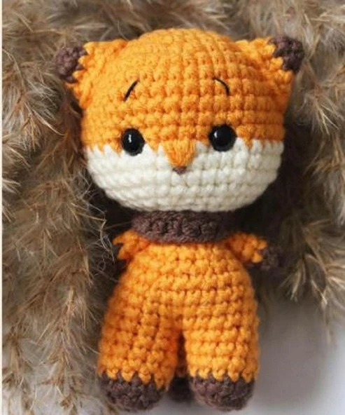 3'LÜ MİNİK AMİGURUMİ OYUNCAKLAR (FARE, TİLKİ, ARI) - 2