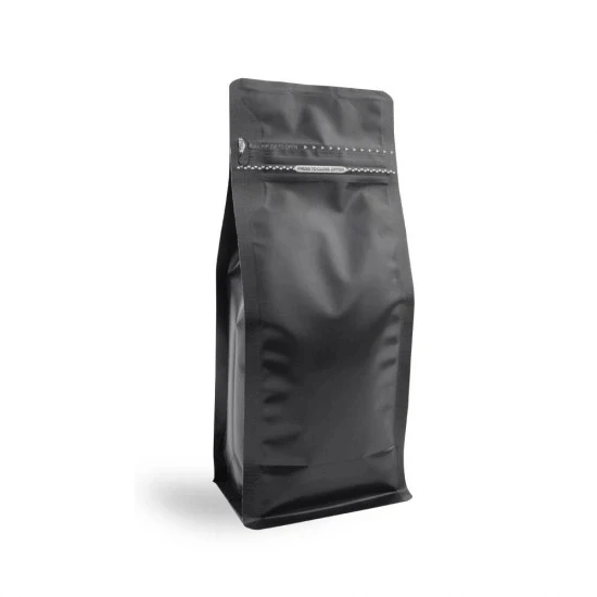 MAT SİYAH METALİZE KİLİTLİ FLAT BOTTOM KİLİTLİ TORBA (14X36) CM 100 adet ürün görseli 1