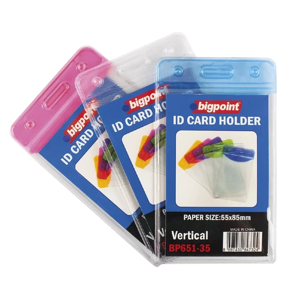 Bigpoint Korumalı Kart Poşeti Dikey Şeffaf 55x85mm - 2