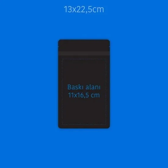 BASKILI PARLAK SİYAH ALÜMİNYUM DOYPACK 1000 ADET