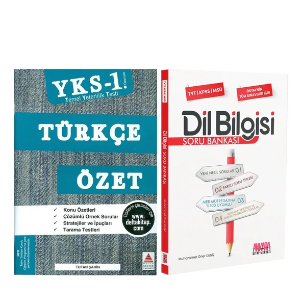 Delta Kültür TYT Türkçe Özet ve AKM Dil Bilgisi Soru Bankası Seti 2 Kitap