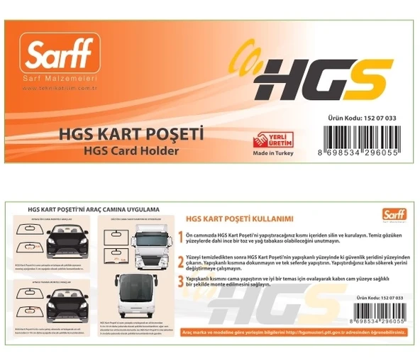 SARFF 12x4CM HGS KART POŞETLERİ - 25ADET - 2