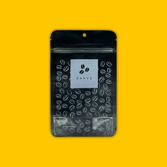 KAHVE BASKILI MAT SİYAH ALÜMİNYUM DOYPACK 11X18 100 GRAM 500 adet