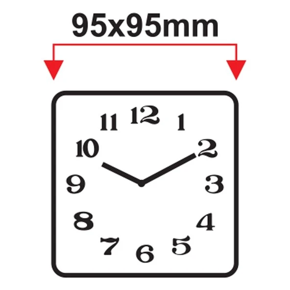 Mıknatıslı Buzdolabı Saatleri, Kare, 10 cm - 7