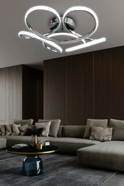Dron Plafonyer Tavana Yapışık Led Avize