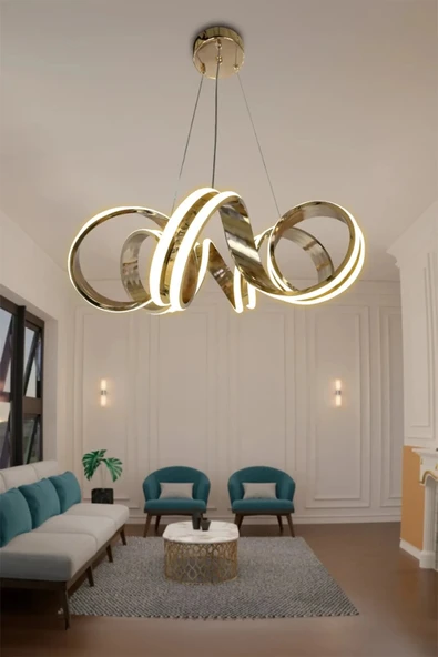 Kıvrım Çift Yönlü SırtSalon & Oturma Odası Avizesi