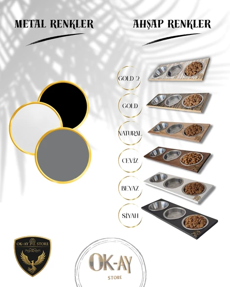 Kedi ve Köpekler İçin Sağlıklı Yeme Standı, Paslanmaz Çelik Şık Tasarım ve Kaymaz Ayaklar - Resim 3