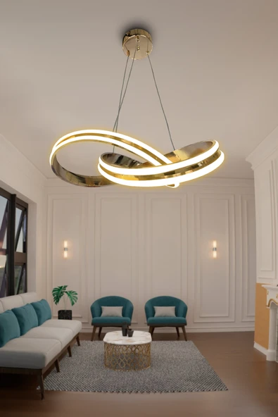 Kardelen Çift Yönlü Sıra Modern Sarkıt Avize, Salon Avizesi - 10