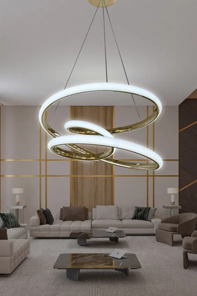 Eylül 2 mt Led Avize - Salon & Oturma Odası Avizesi - 2