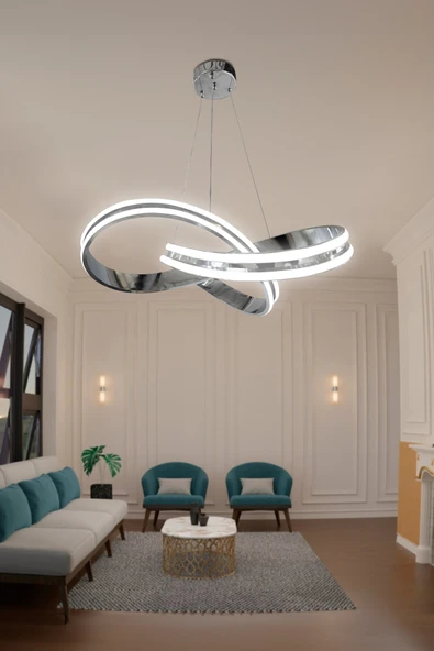 Kardelen Çift Yönlü Sıra Modern Sarkıt Avize, Salon Avizesi - 8