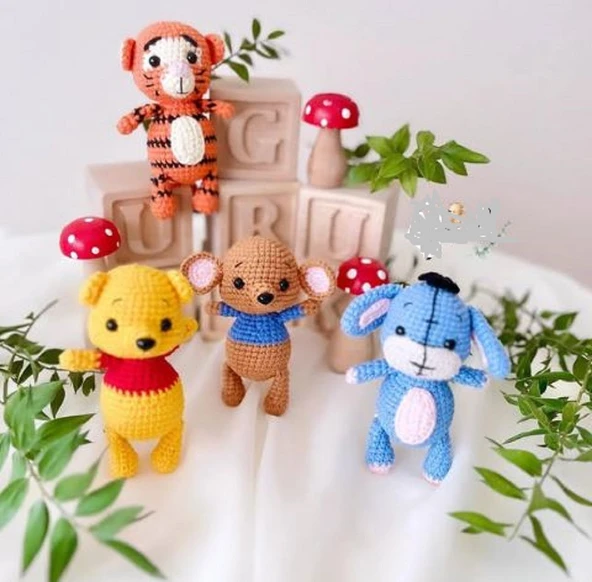 MİNİK ÖRGÜ OYUNCAKLAR WİNNİETHEPOOH VE ARKADAŞLARI